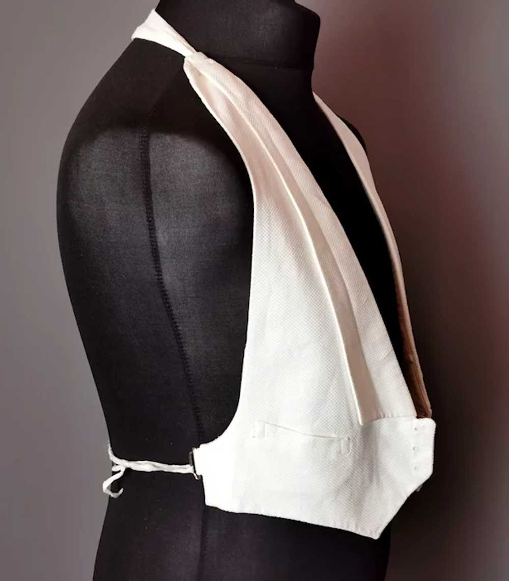 Vintage c1930s gents white waistcoat - image 5