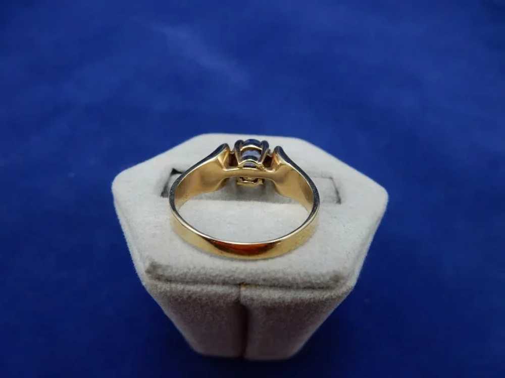 10 Karat Tanzanite and Diamond Ring - image 6