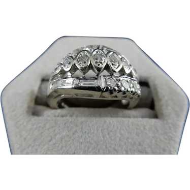 14 Karat White Gold Diamond Ring. - image 1