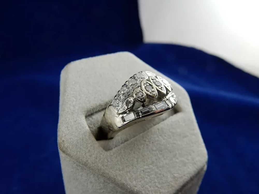 14 Karat White Gold Diamond Ring. - image 2