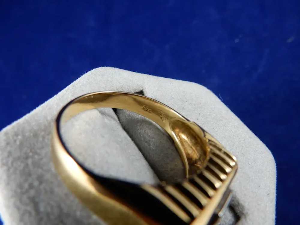 18 Karat Vintage Natural Sapphire and Diamond Ring - image 7
