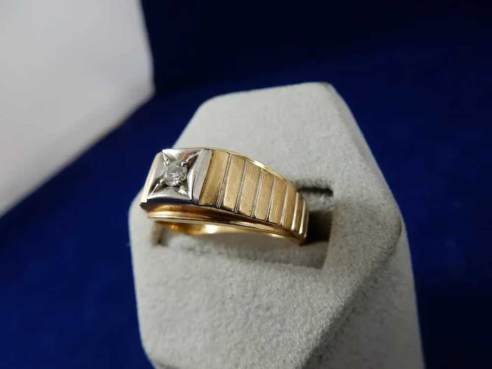 14 Karat Vintage Diamond Ring - image 2