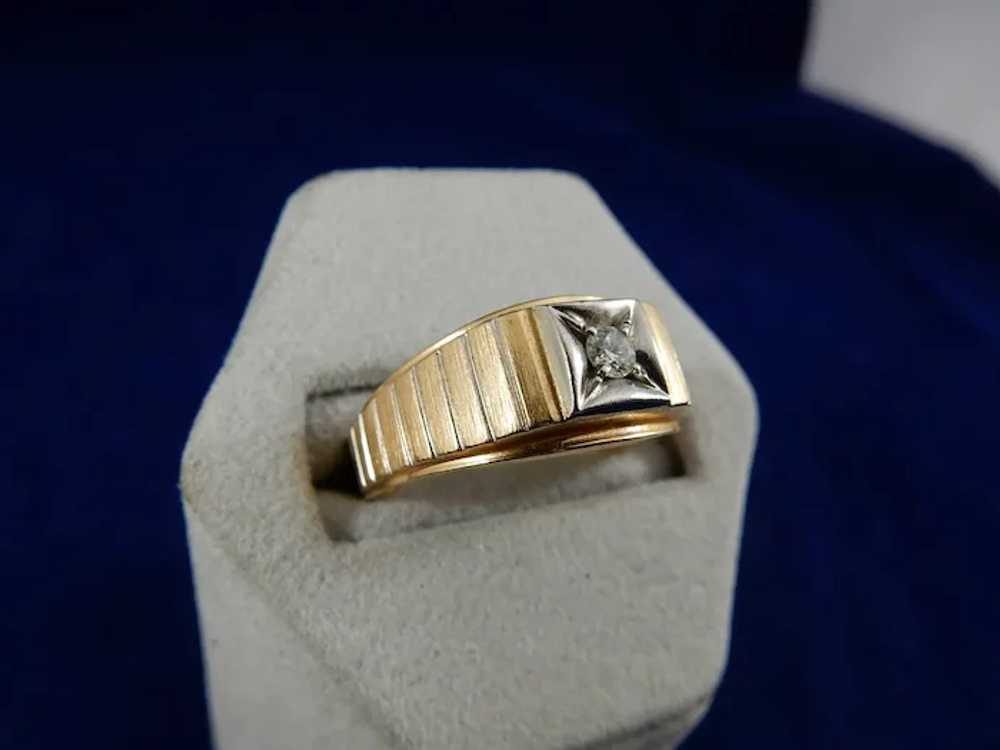 14 Karat Vintage Diamond Ring - image 4