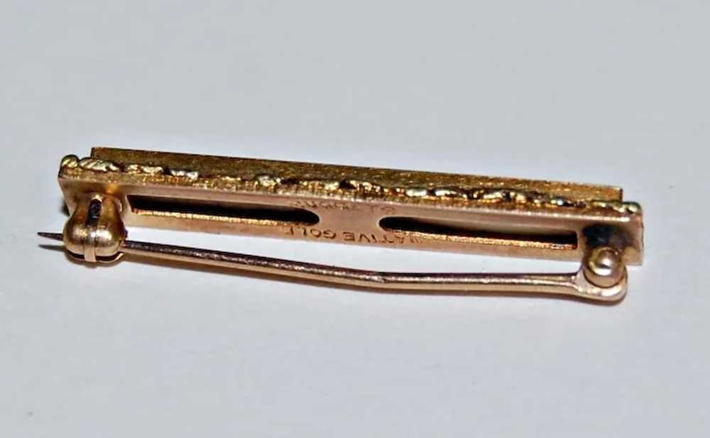 vintage NATIVE GOLD NUGGETS brooch - Alaska or Ca… - image 5