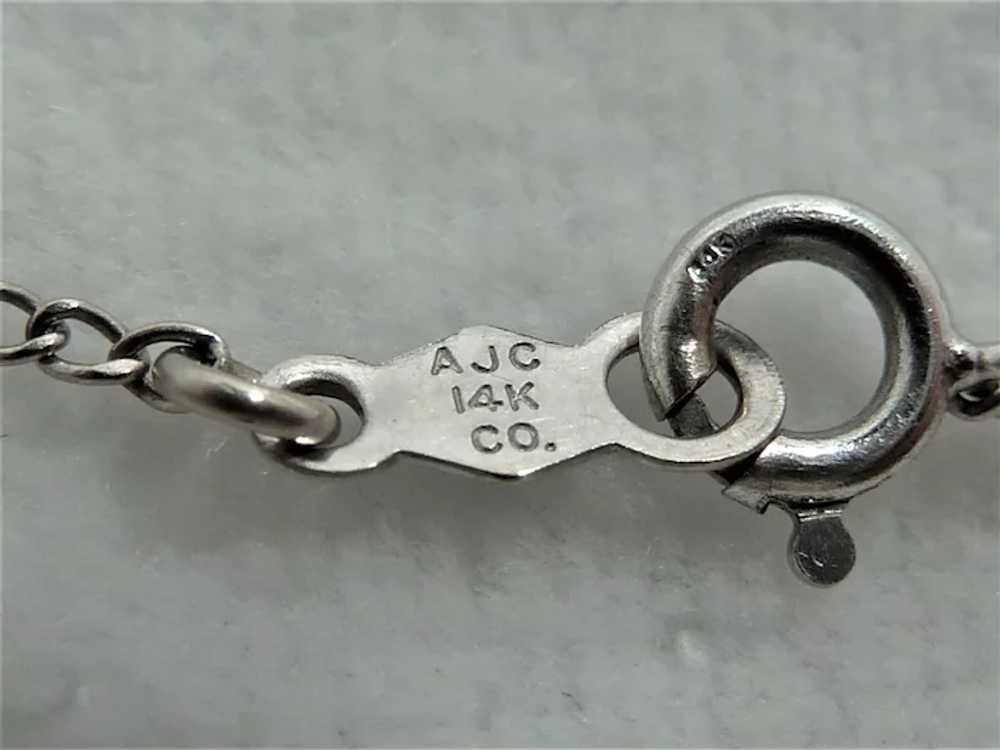 14k White Gold Anklet Vintage - image 4