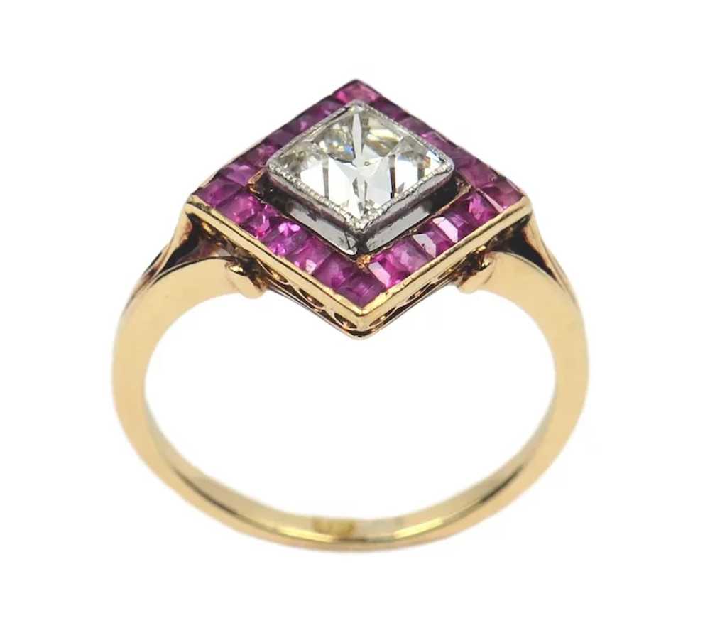 Edwardian 1.20ct diamond and ruby ring c. 1905 - image 3