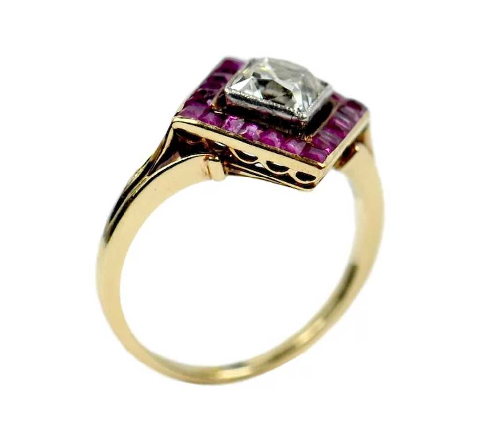 Edwardian 1.20ct diamond and ruby ring c. 1905 - image 4