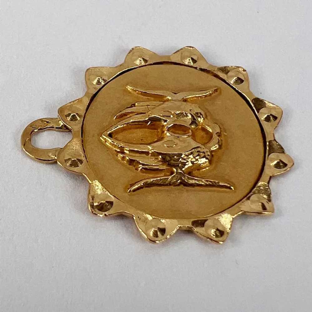 French Zodiac Pisces Fish 18K Yellow Gold Charm P… - image 10