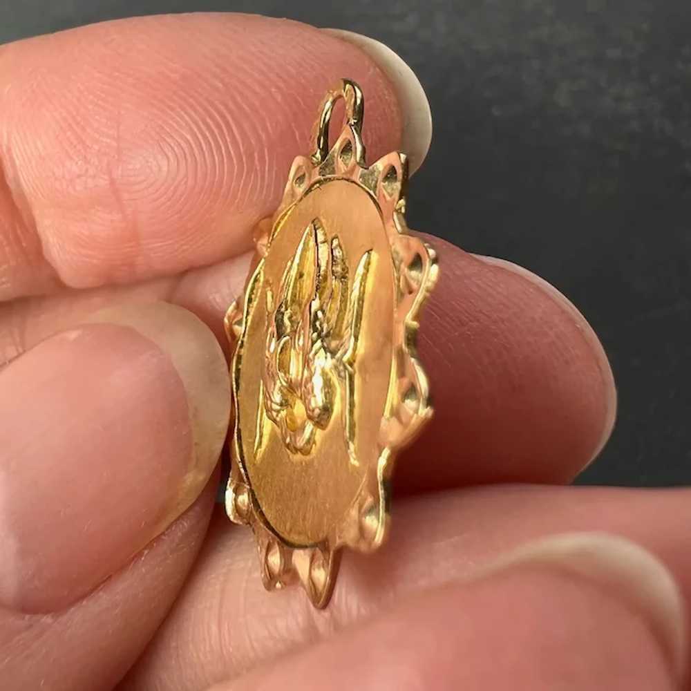 French Zodiac Pisces Fish 18K Yellow Gold Charm P… - image 5