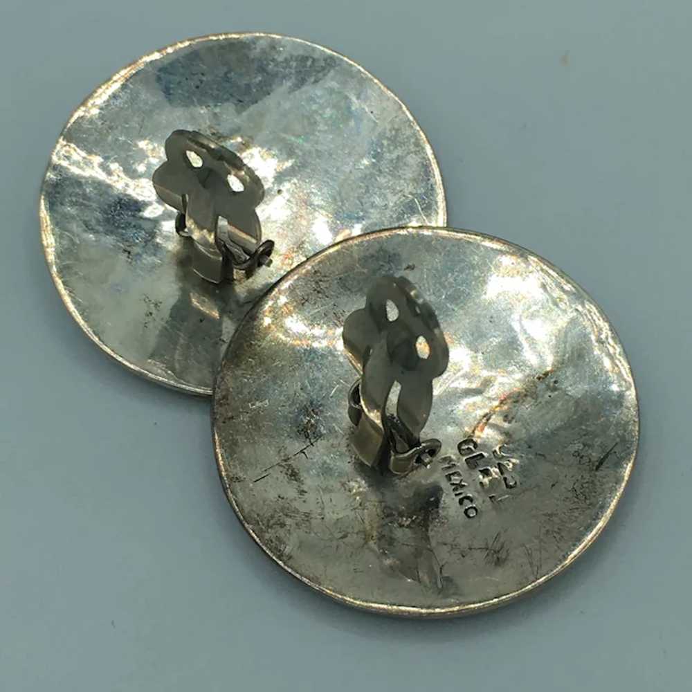 Vintage Sterling Silver Earrings with Gold Overla… - image 5