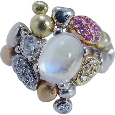 Paul Morelli Pebble Collection Moonstone Diamonds… - image 1