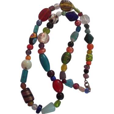 Italian & Czech Glass Bead Necklace