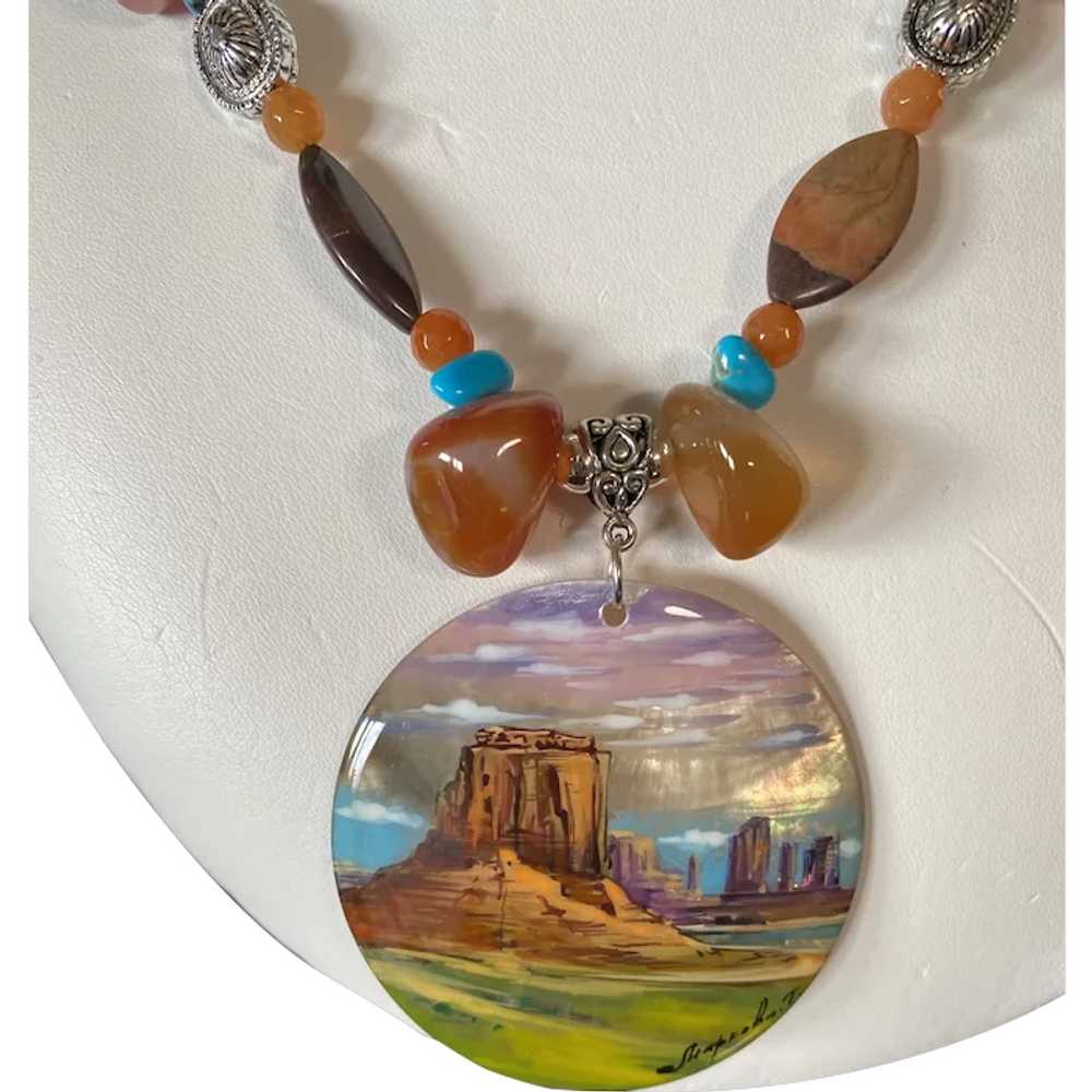 Bead Necklace with Monument Valley - image 1