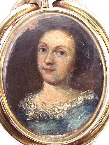 EARLY Miniature on Copper of a Lady in GF Victori… - image 1