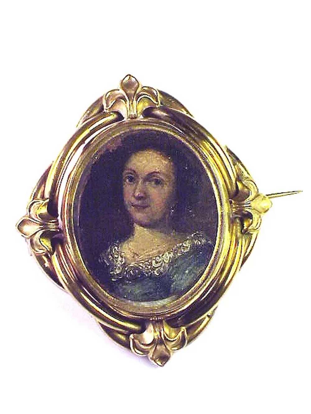 EARLY Miniature on Copper of a Lady in GF Victori… - image 2