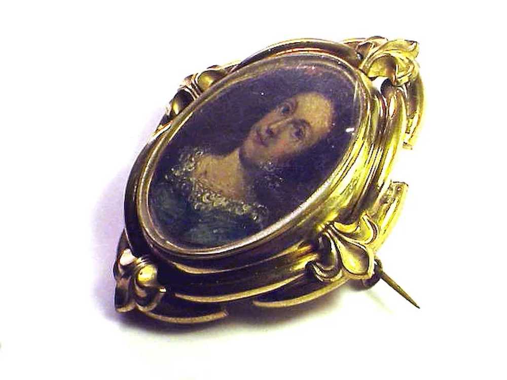 EARLY Miniature on Copper of a Lady in GF Victori… - image 4