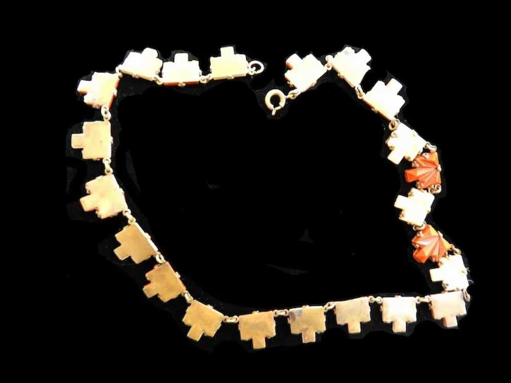 Gorgeous Czech Early 1900s Step Glass Necklace - image 3