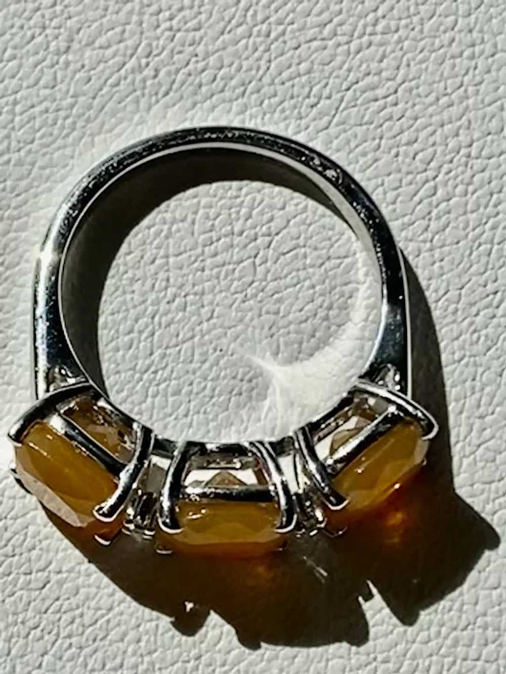 Sterling Silver Mexican Fire Opal Ring - image 3