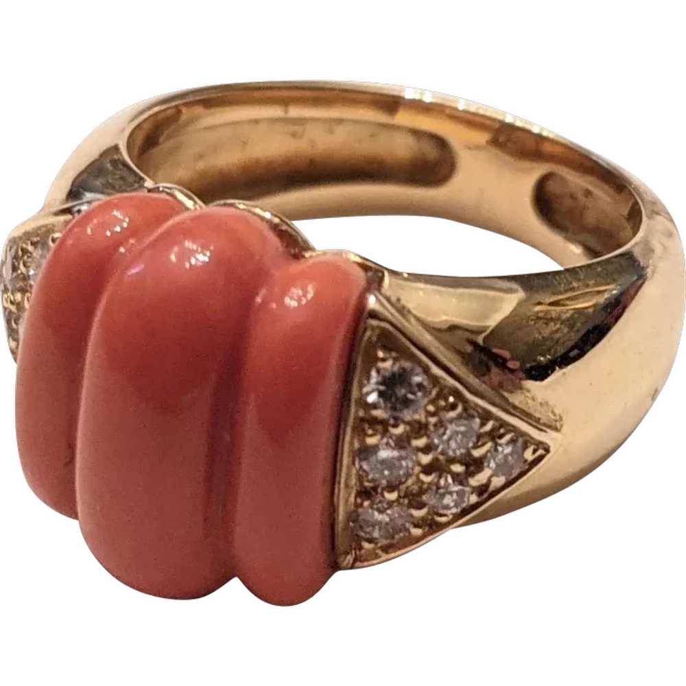 Vintage French 18k Yellow Gold Ring - image 1