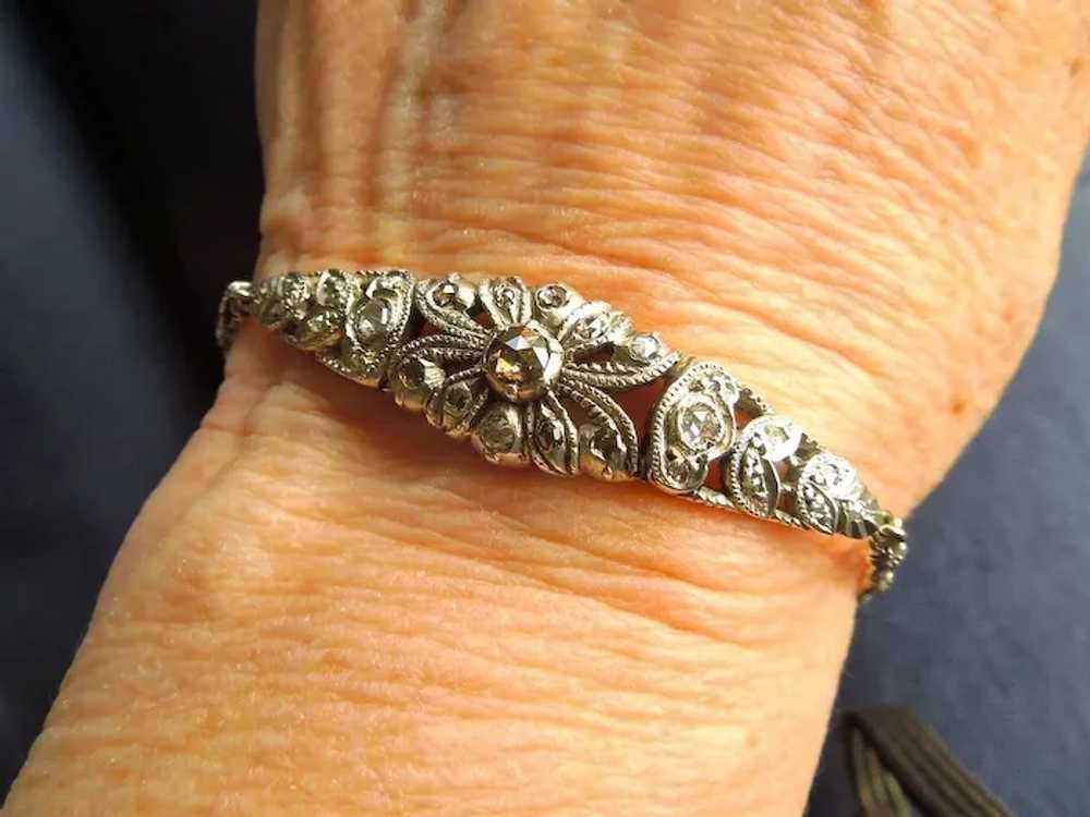 Rose Cut Diamond Bracelet, Victorian - image 3