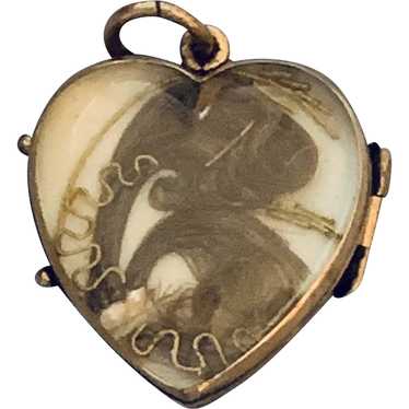 Heart Locket, Hair, Late Georgian - image 1