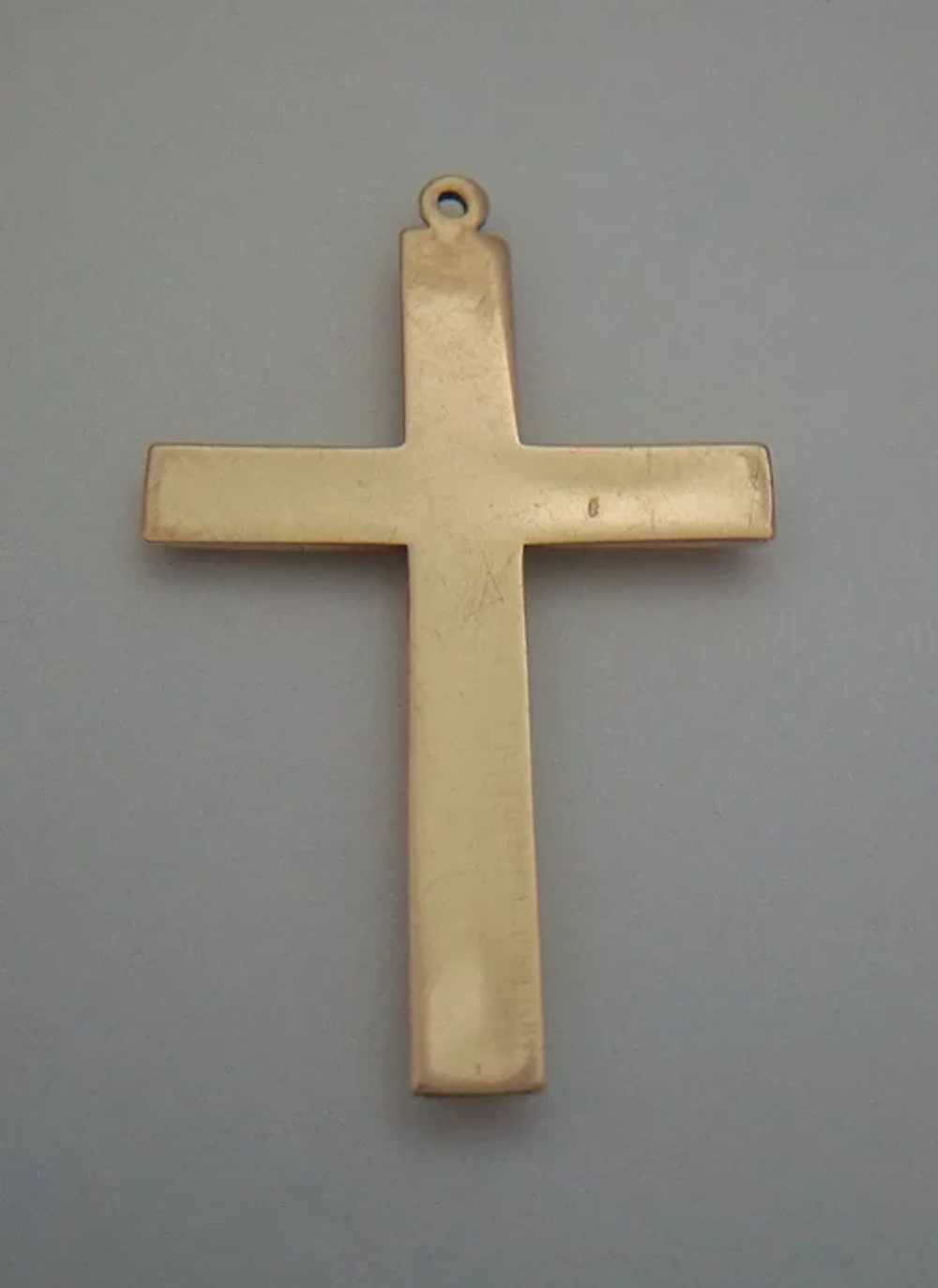 Victorian Renaissance Revival 14K Gold Cross Pend… - image 10