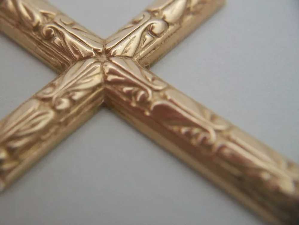 Victorian Renaissance Revival 14K Gold Cross Pend… - image 7