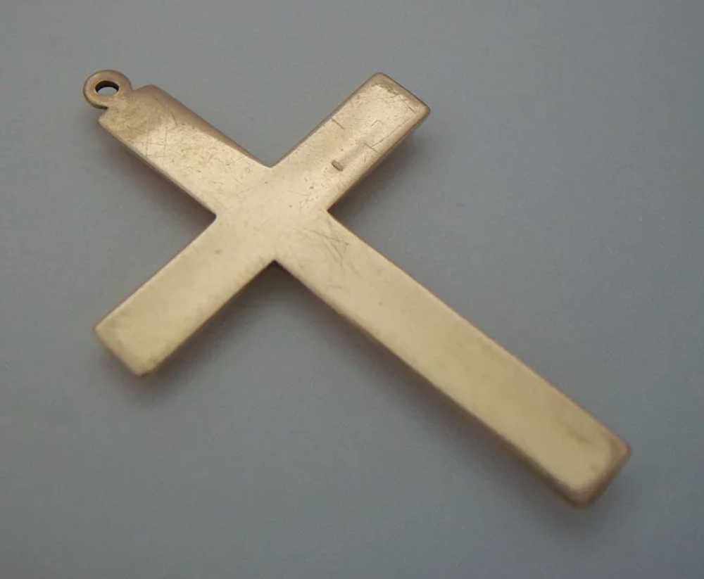 Victorian Renaissance Revival 14K Gold Cross Pend… - image 8