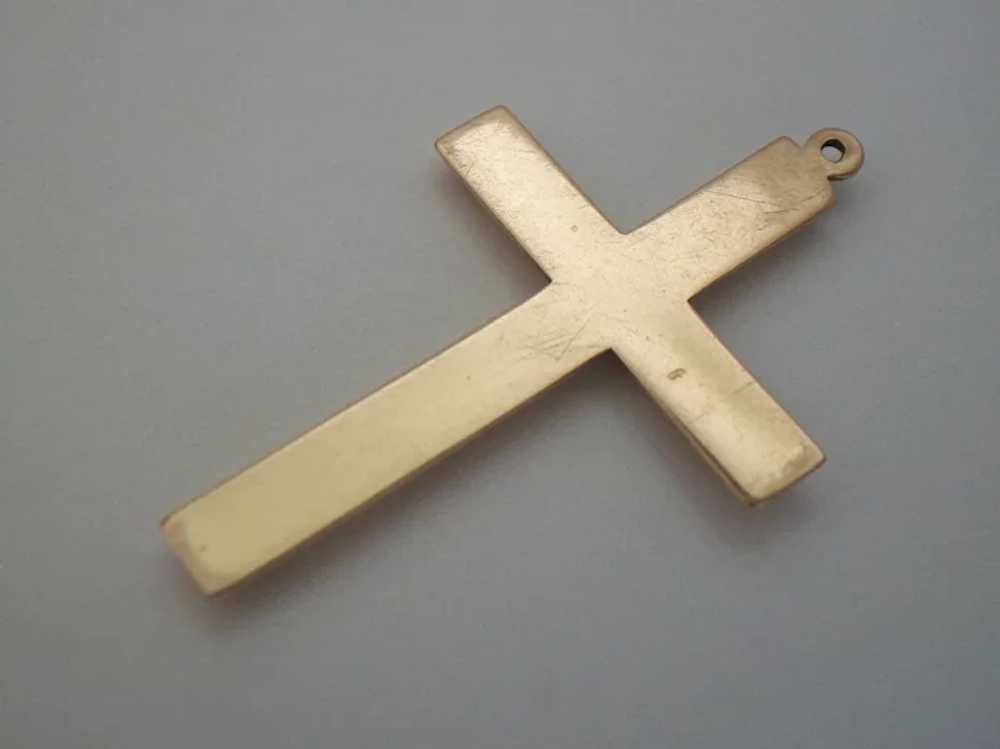 Victorian Renaissance Revival 14K Gold Cross Pend… - image 9