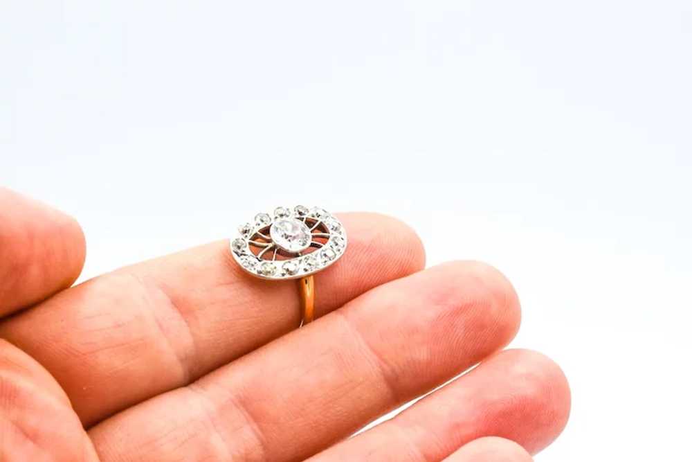 Edwardian 14k Two-Tone Gold 1.10 CTW Diamond Ring - image 5