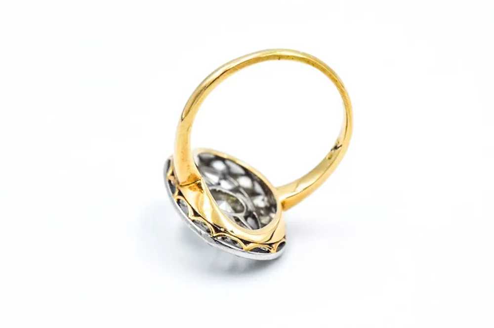 Edwardian 14k Two-Tone Gold 1.10 CTW Diamond Ring - image 6
