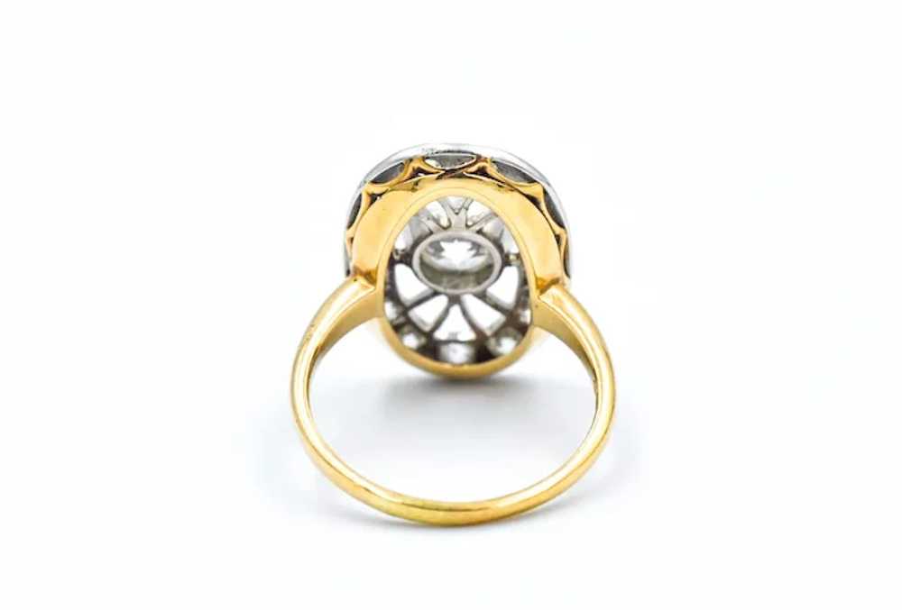 Edwardian 14k Two-Tone Gold 1.10 CTW Diamond Ring - image 7