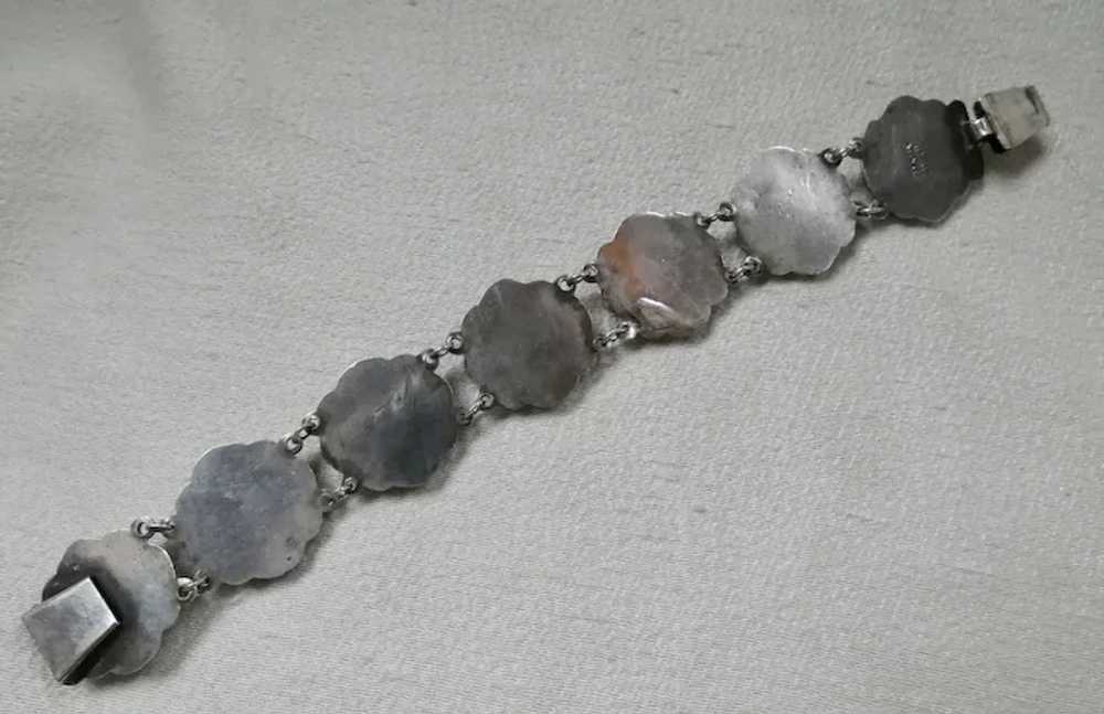 Early Mexican Sterling Silver Amethyst Bracelet - image 9