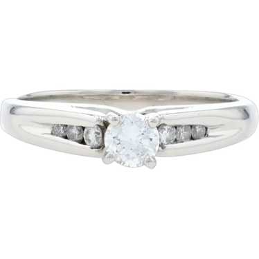 Platinum Diamond Engagement Ring - 900 Round Brill