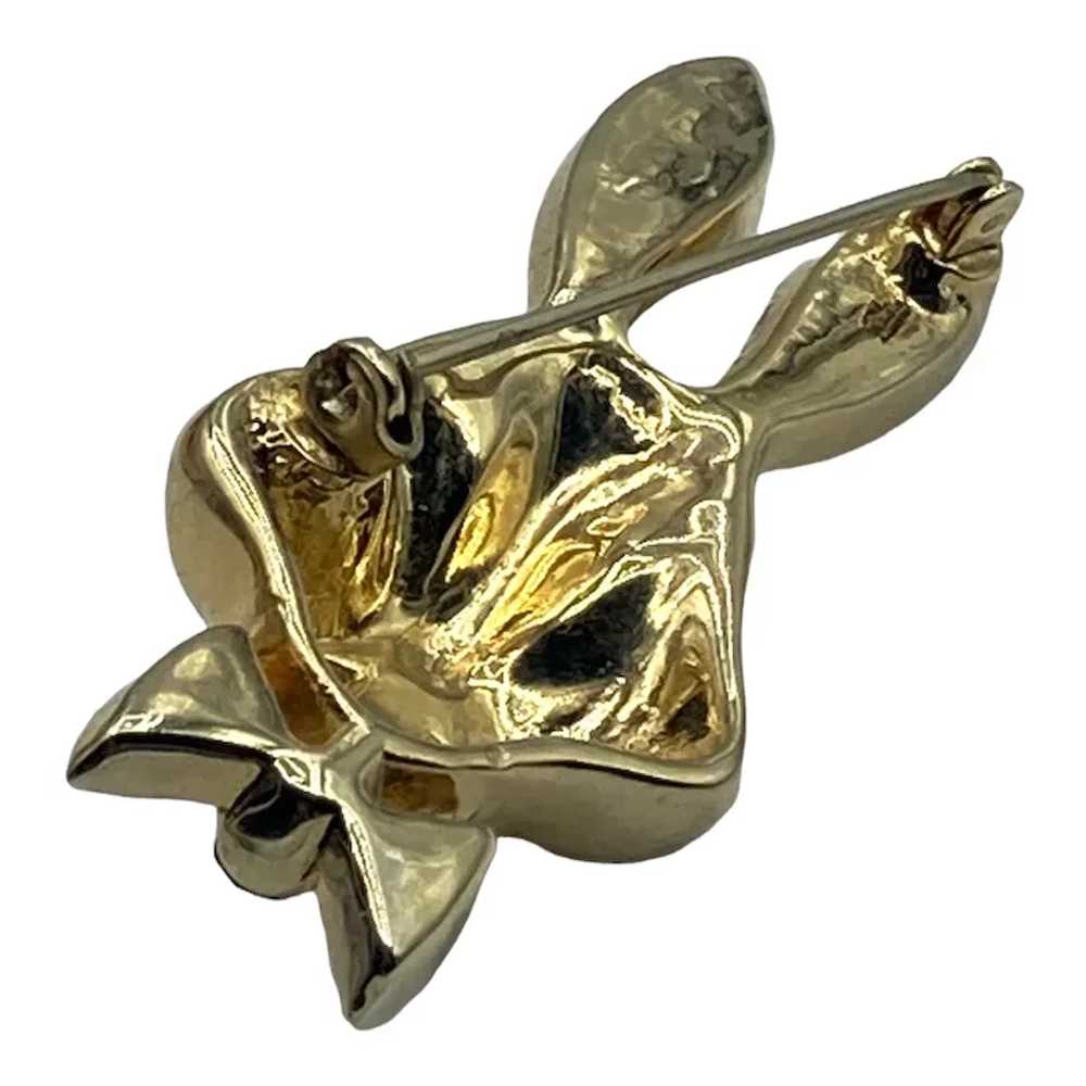 Vintage Karu Figural Rabbit Face Brooch - image 5