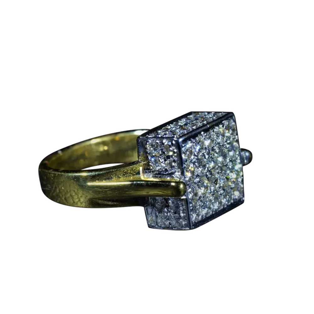 Vintage Cube Ring set with 2 Carats of Diamonds - image 1