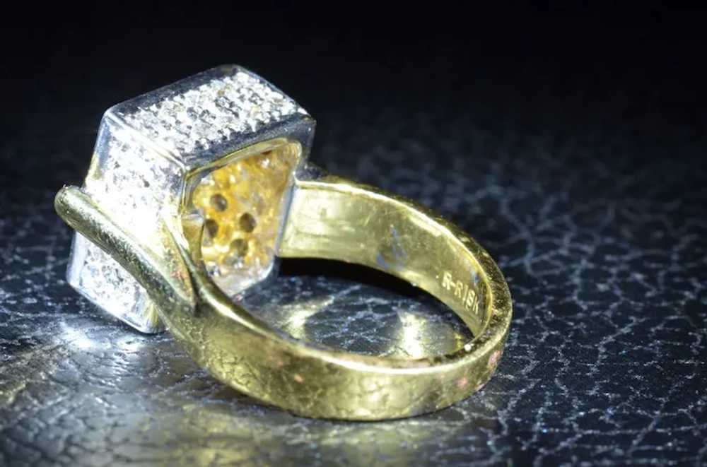 Vintage Cube Ring set with 2 Carats of Diamonds - image 2