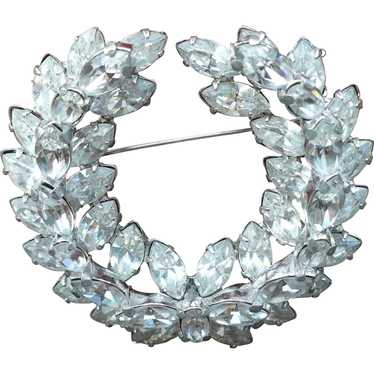 Rhinestone Wreath Pin