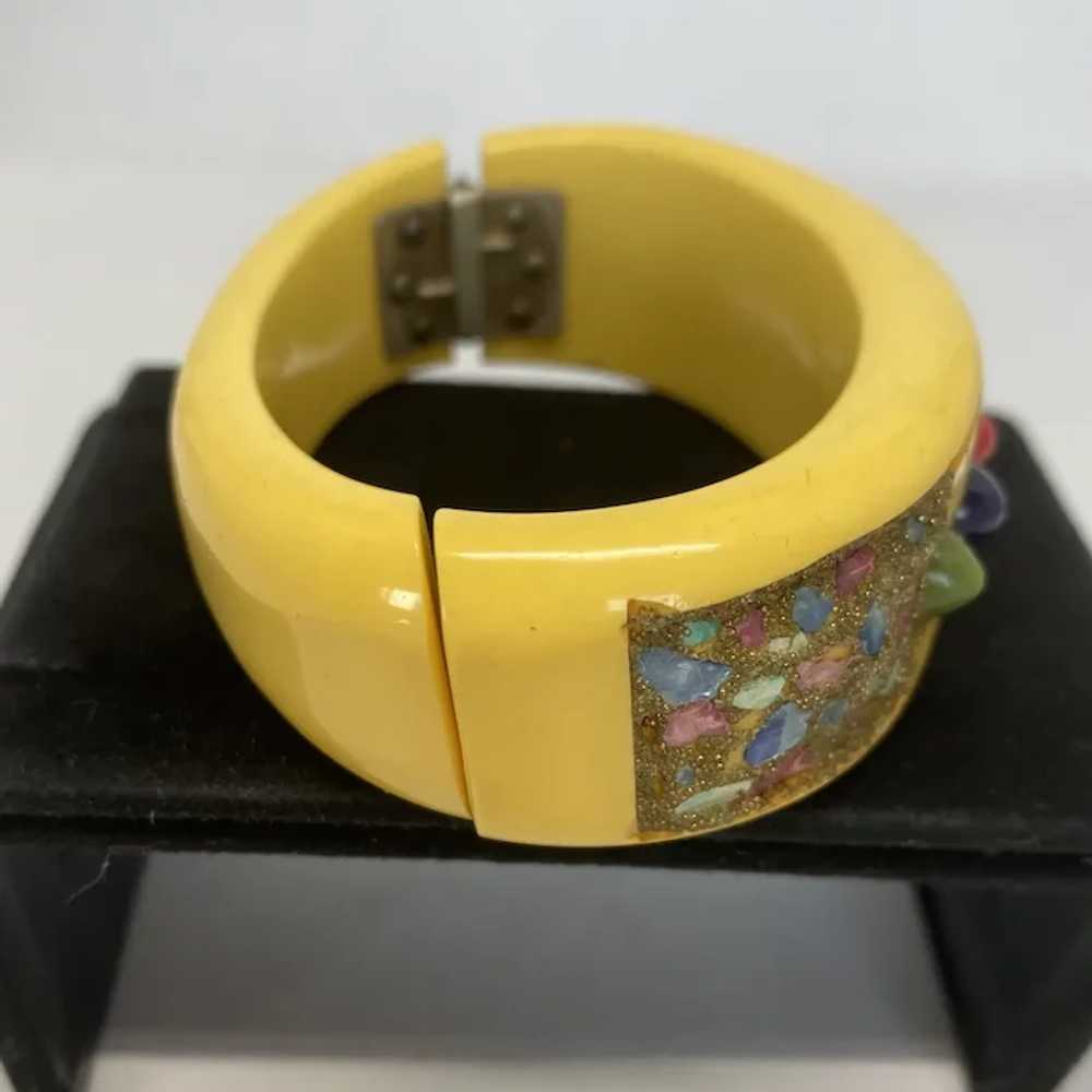 Beautiful embellished Bakelite bracelet - image 8