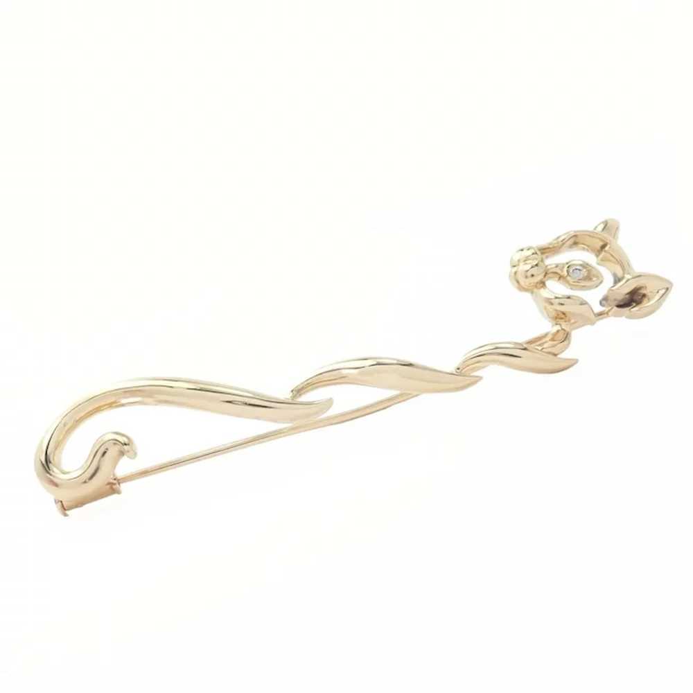 Authentic! Asprey 18k Yellow Gold Diamond Panther… - image 3