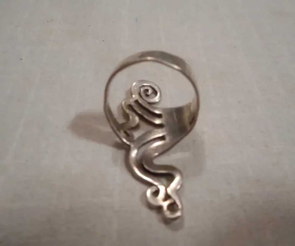 Sterling Silver Vintage Fork Ring - image 4