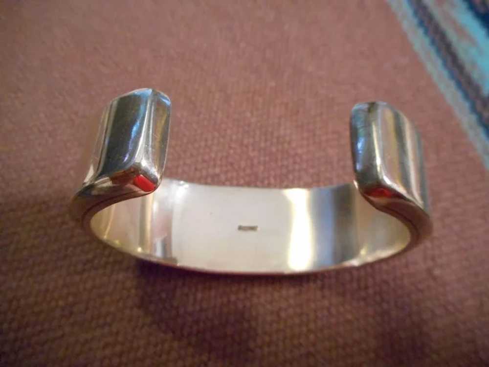 Sterling Silver Channel Inlay Vintage Bracelet - image 5