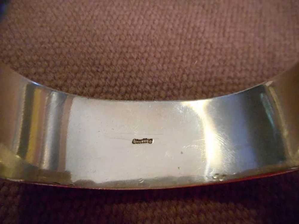 Sterling Silver Channel Inlay Vintage Bracelet - image 6