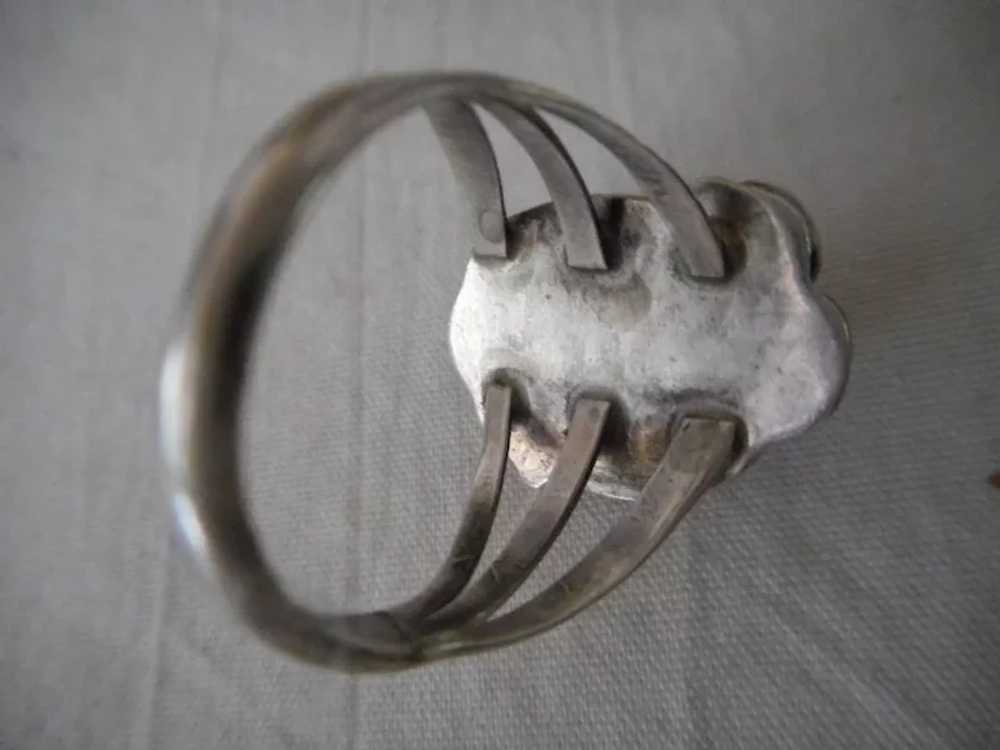 Sterling Silver Mother of Pearl Vintage Ring - image 3