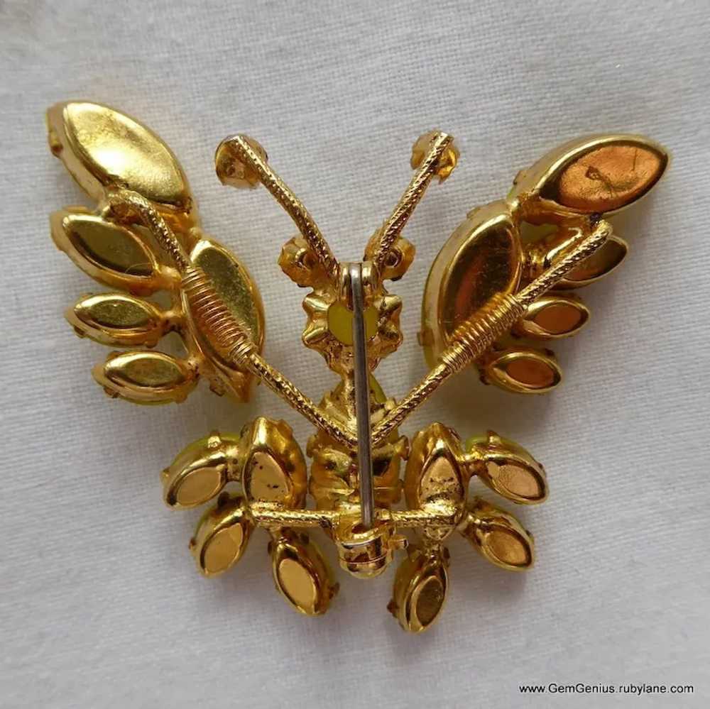 Schreiner Trembler Butterfly Brooch - image 2