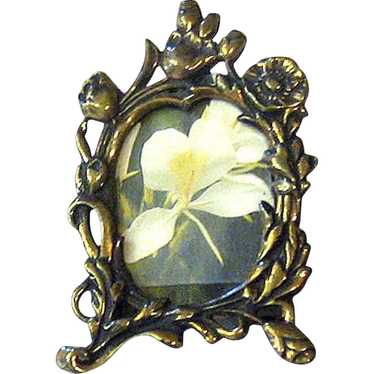 Brass Picture Frame Brooch