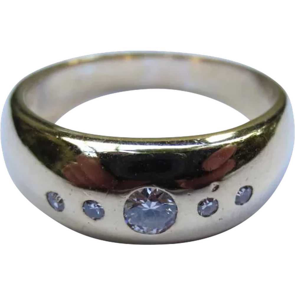 14k Gold & Diamond Edwardian Engagement Ring - image 1