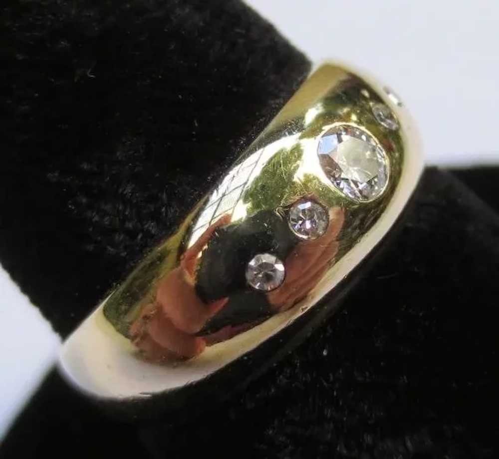 14k Gold & Diamond Edwardian Engagement Ring - image 2
