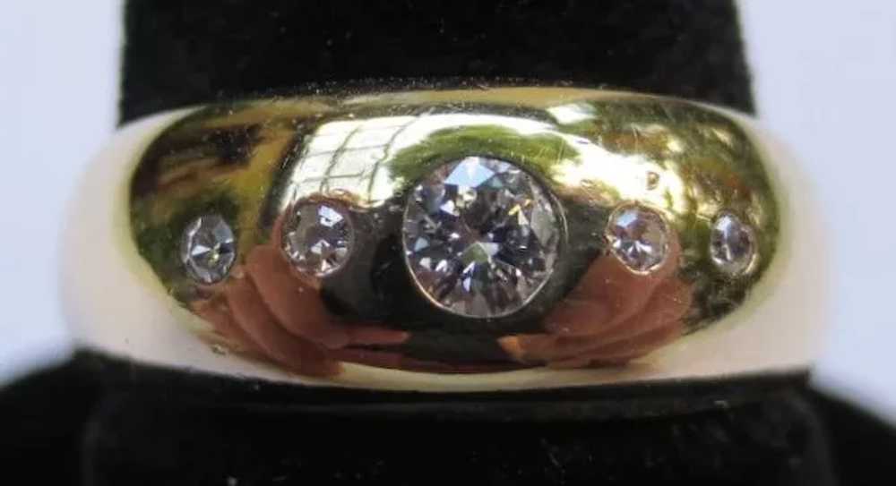 14k Gold & Diamond Edwardian Engagement Ring - image 3