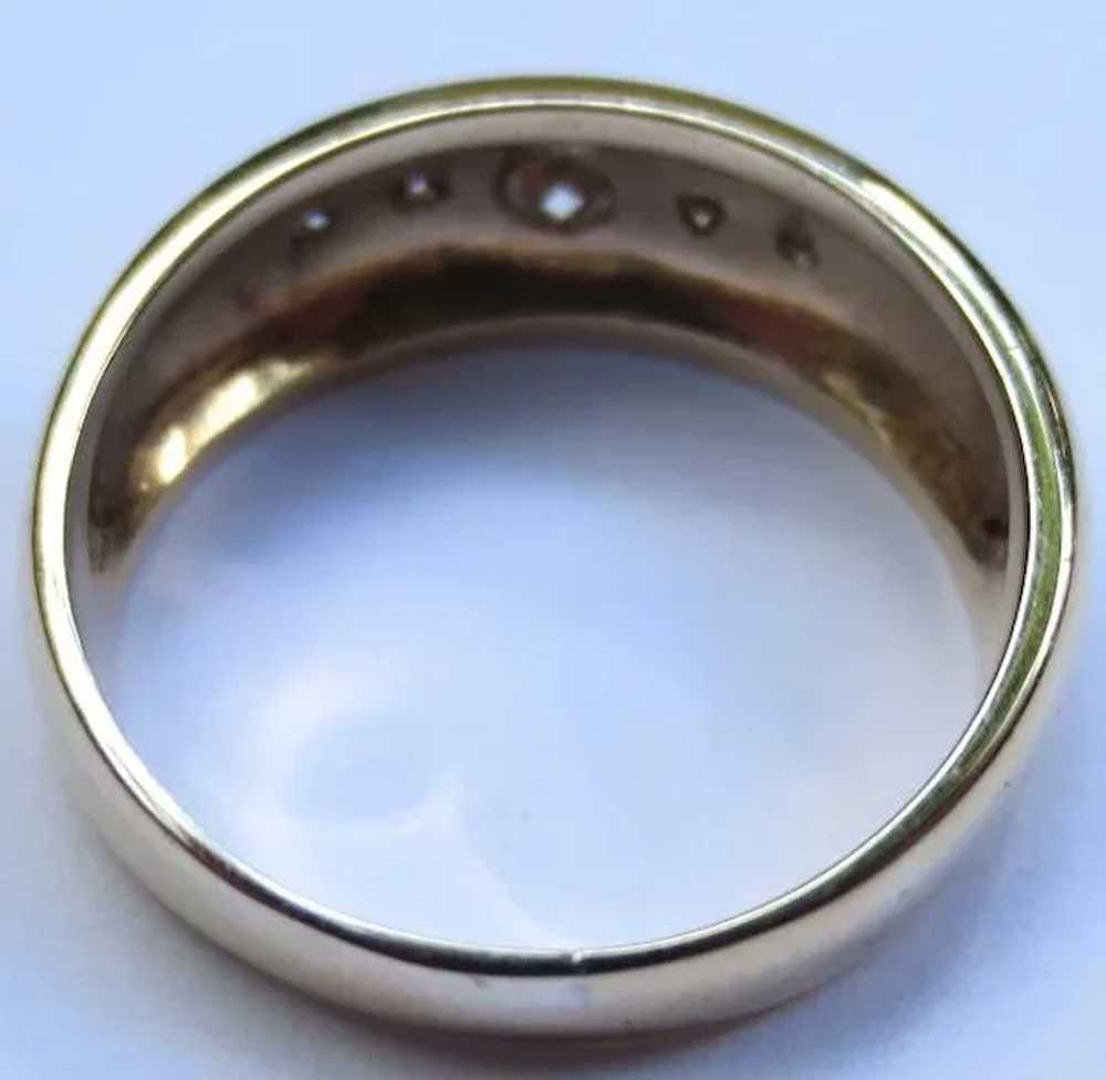 14k Gold & Diamond Edwardian Engagement Ring - image 4